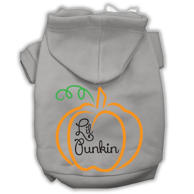 Lil Punkin Screenprint Hoodie Grey XS